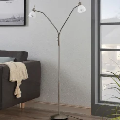 Lindby lattiavalaisin Gwendolin, 160 cm, nikkelinvärinen, 2-valo.