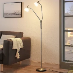 Lindby lattiavalaisin Gwendolin, 160 cm, nikkelinvärinen, 2-valo.