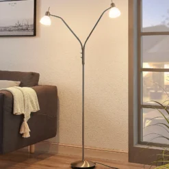 Lindby lattiavalaisin Gwendolin, 160 cm, nikkelinvärinen, 2-valo.