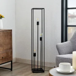Lindby lattiavalaisin Krisha, musta, metalli, 3-valo, E27