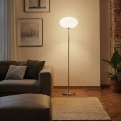 Lindby lattiavalaisin Sonika, 175 cm, nikkelin värinen, lasi, E27