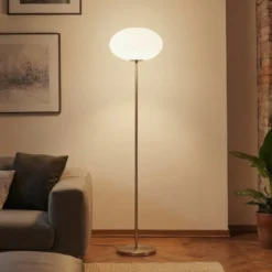 Lindby lattiavalaisin Sonika, 175 cm, nikkelin värinen, lasi, E27