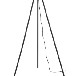 Lindby lattiavalaisin Tamira, musta, rottinki, 143 cm korkea, E27