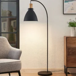 Lindby lattiavalaisin Trebale, musta, puu, 154 cm, E27