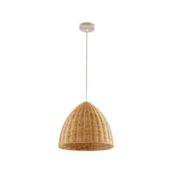 Lindby Laverne -riippuvalaisin, halkaisija 40 cm, rottinki, E27