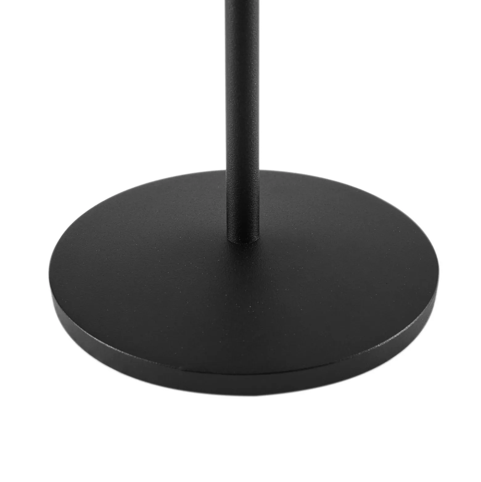 Lindby LED-akkukäyttöinen pöytävalaisin Esali, musta, metalli, IP65