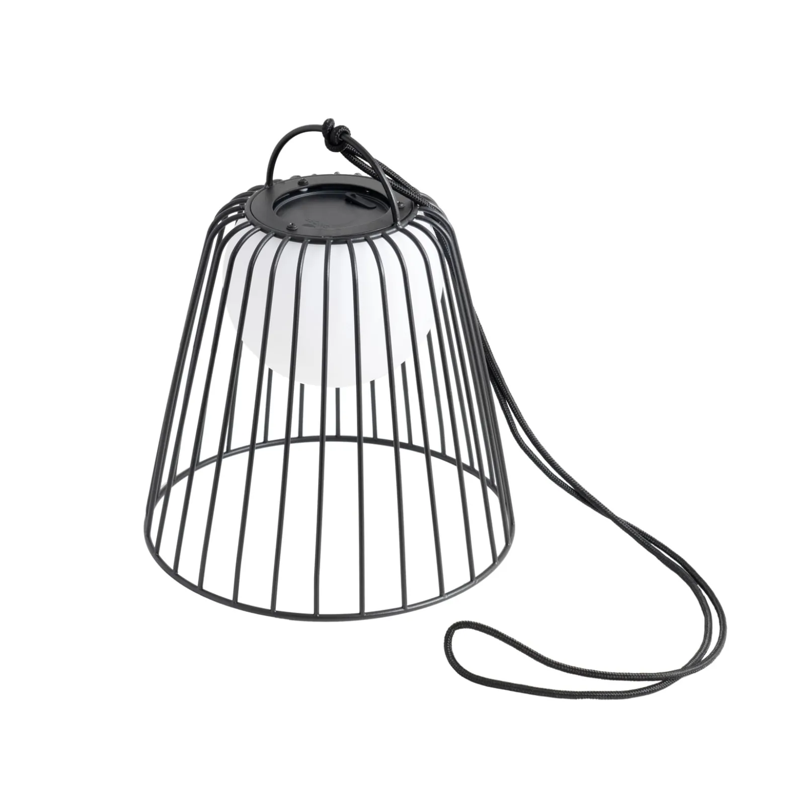 Lindby LED-akkukäyttöinen ulkoriippuvalaisin Levino, musta, metalli