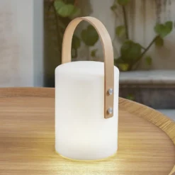Lindby LED-akkukäyttöinen ulkovalaisin Juria, valkoinen, CCT, IP44