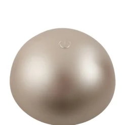 Lindby LED-akku-pöytälamppu Pippin, kulta/travertiini, IP44