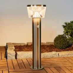 Lindby LED aurinkojalustavalaisin Antje, liiketunnistin, IP44