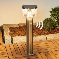 Lindby LED aurinkojalustavalaisin Antje, liiketunnistin, IP44