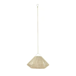Lindby LED-aurinkokäyttöinen riippuvalaisin Austas, beige, Ø 50 cm, USB, IP54