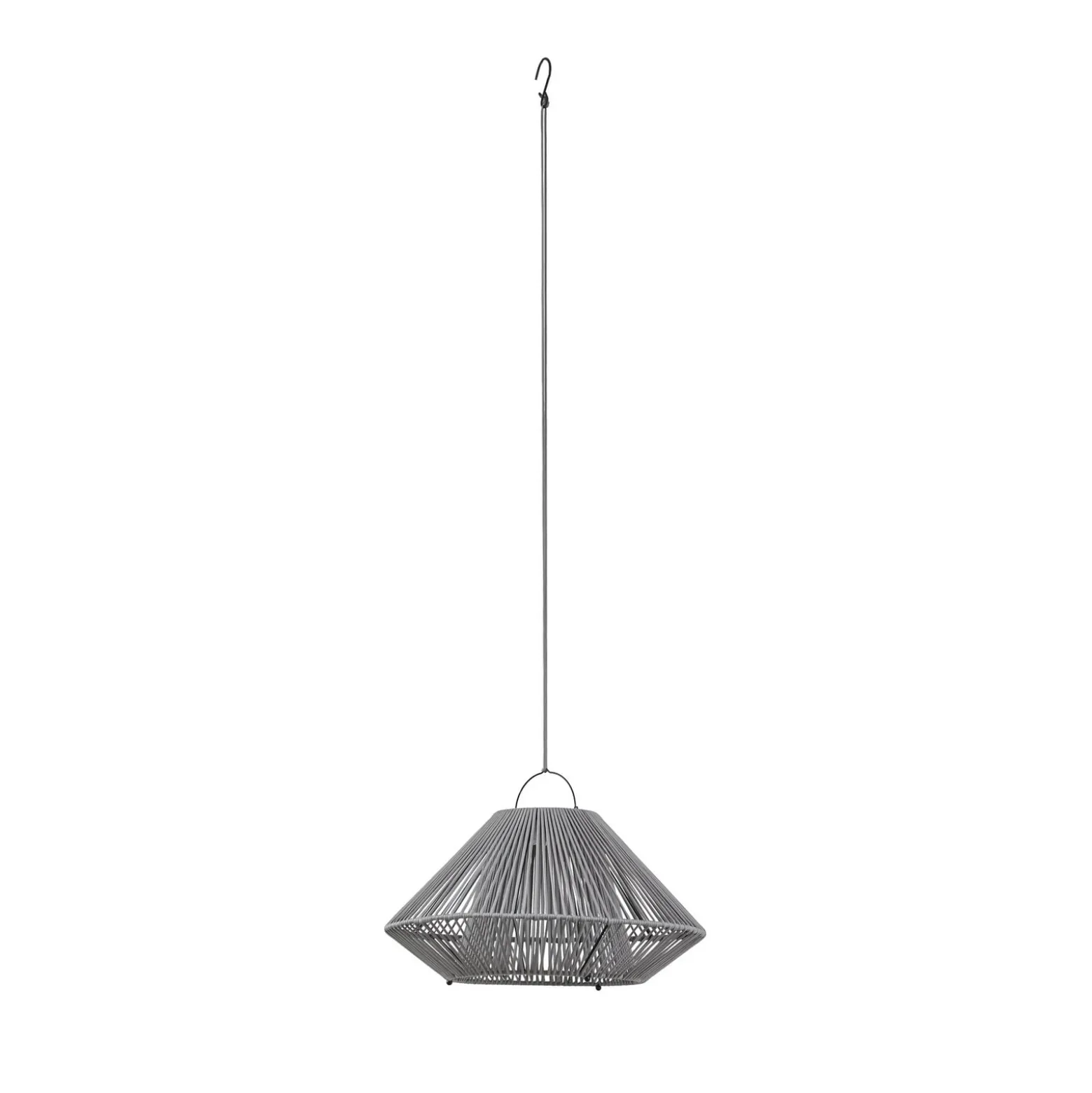 Lindby LED-aurinkokäyttöinen riippuvalaisin Austas, harmaa, Ø 50 cm, USB, IP54