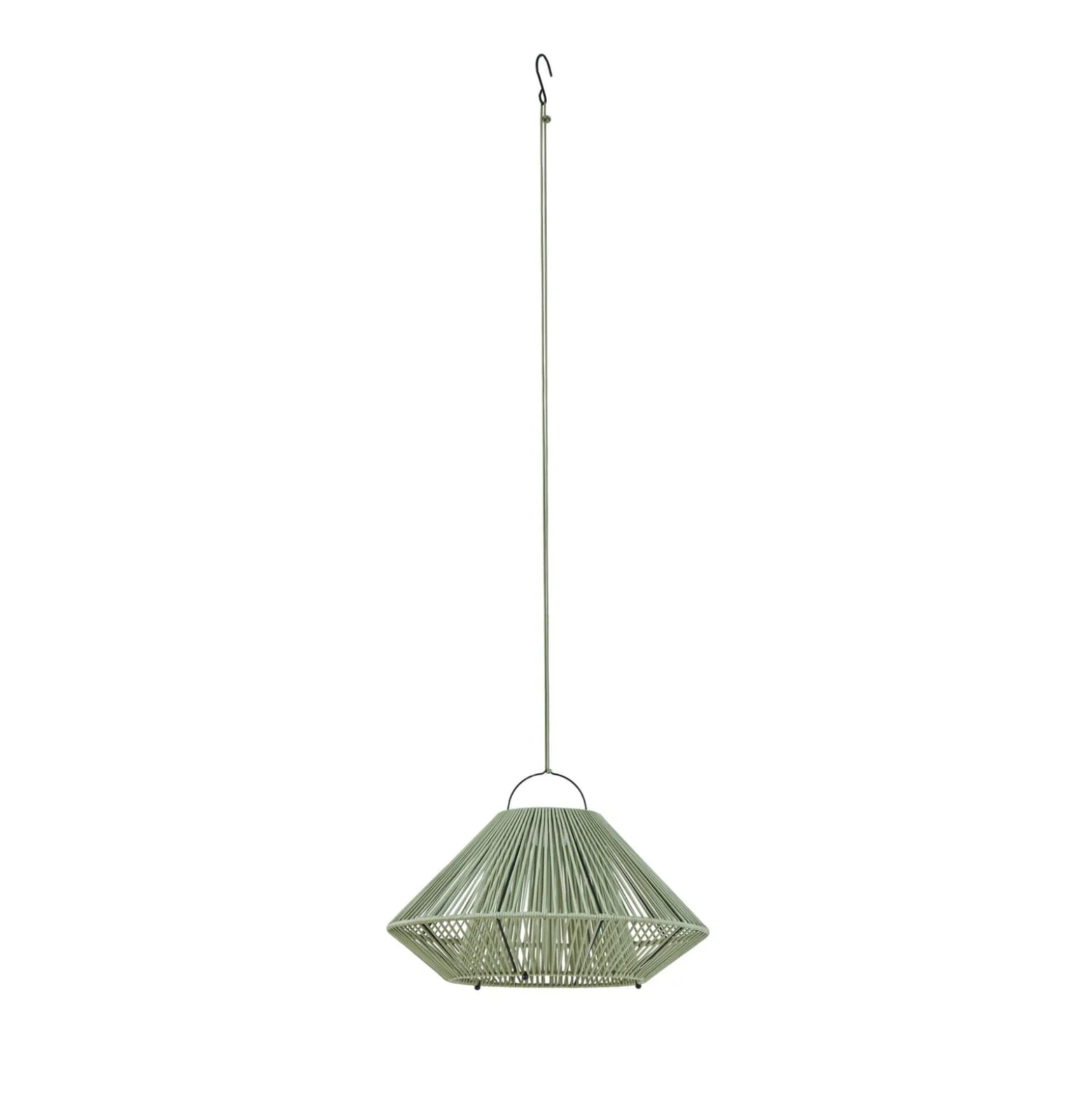 Lindby LED-aurinkokäyttöinen riippuvalaisin Austas, vihreä, Ø 50 cm, USB, IP54