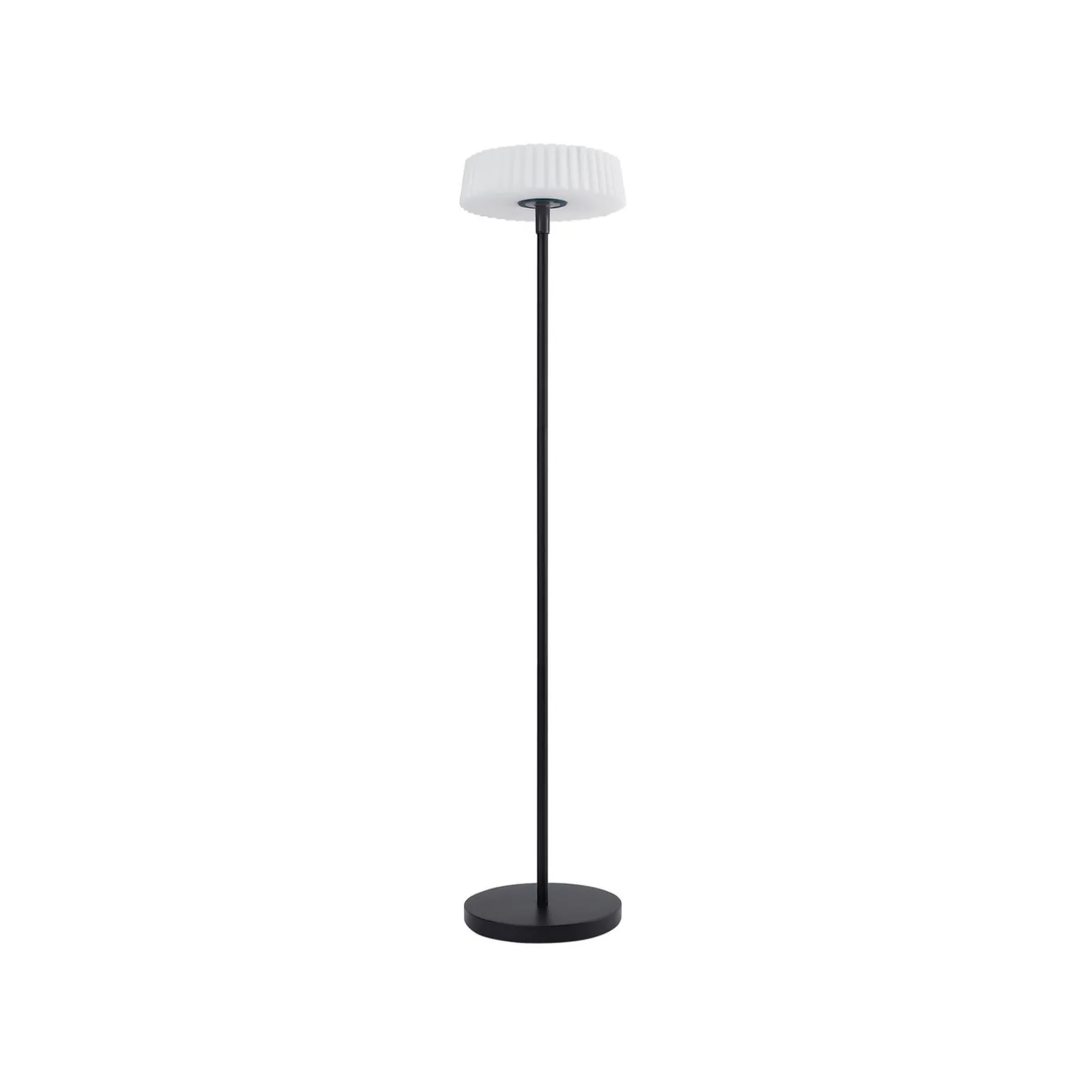 Lindby LED-aurinkolattiavalaisin Samine, musta, metalli, himmennettävä