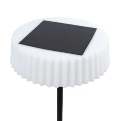 Lindby LED-aurinkolattiavalaisin Samine, musta, metalli, himmennettävä