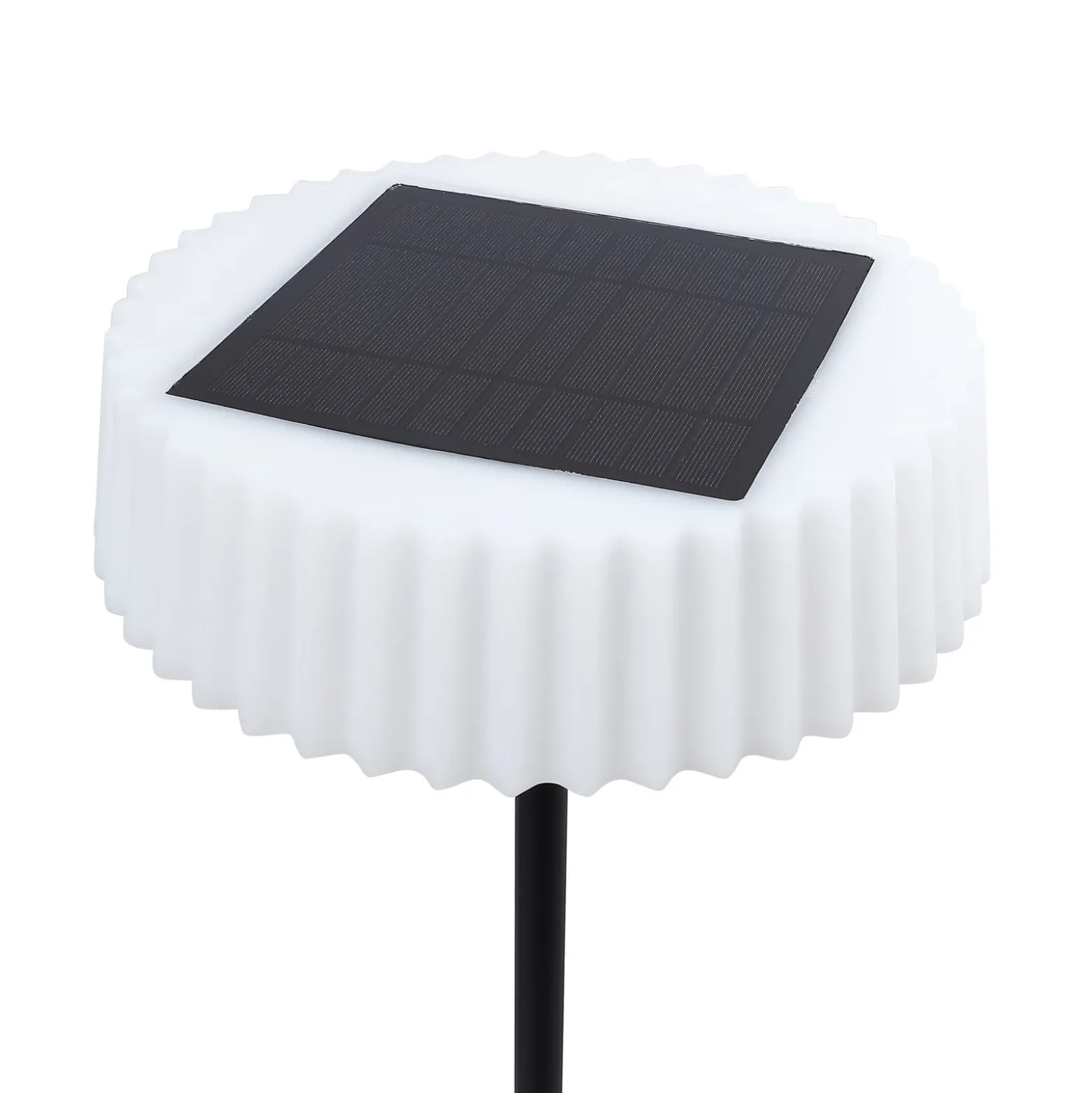 Lindby LED-aurinkolattiavalaisin Samine, musta, metalli, himmennettävä