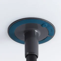 Lindby LED-aurinkolattiavalaisin Samine, musta, metalli, himmennettävä