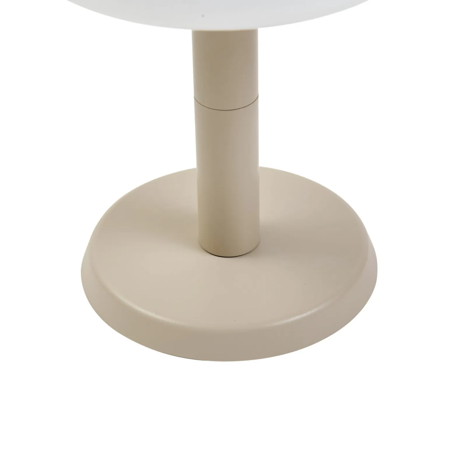 Lindby LED-aurinkopöytävalaisin Mikkel, beige, himmennettävä, 7 cm