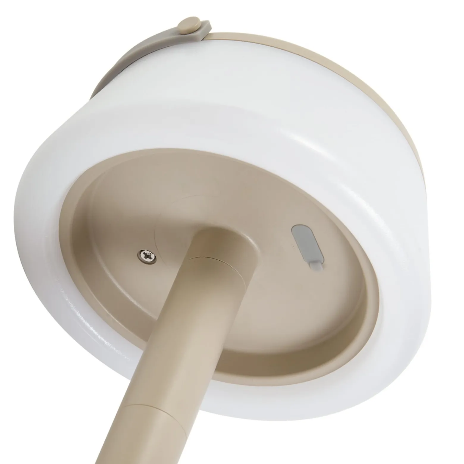 Lindby LED-aurinkopöytävalaisin Mikkel, beige, himmennettävä, 7 cm