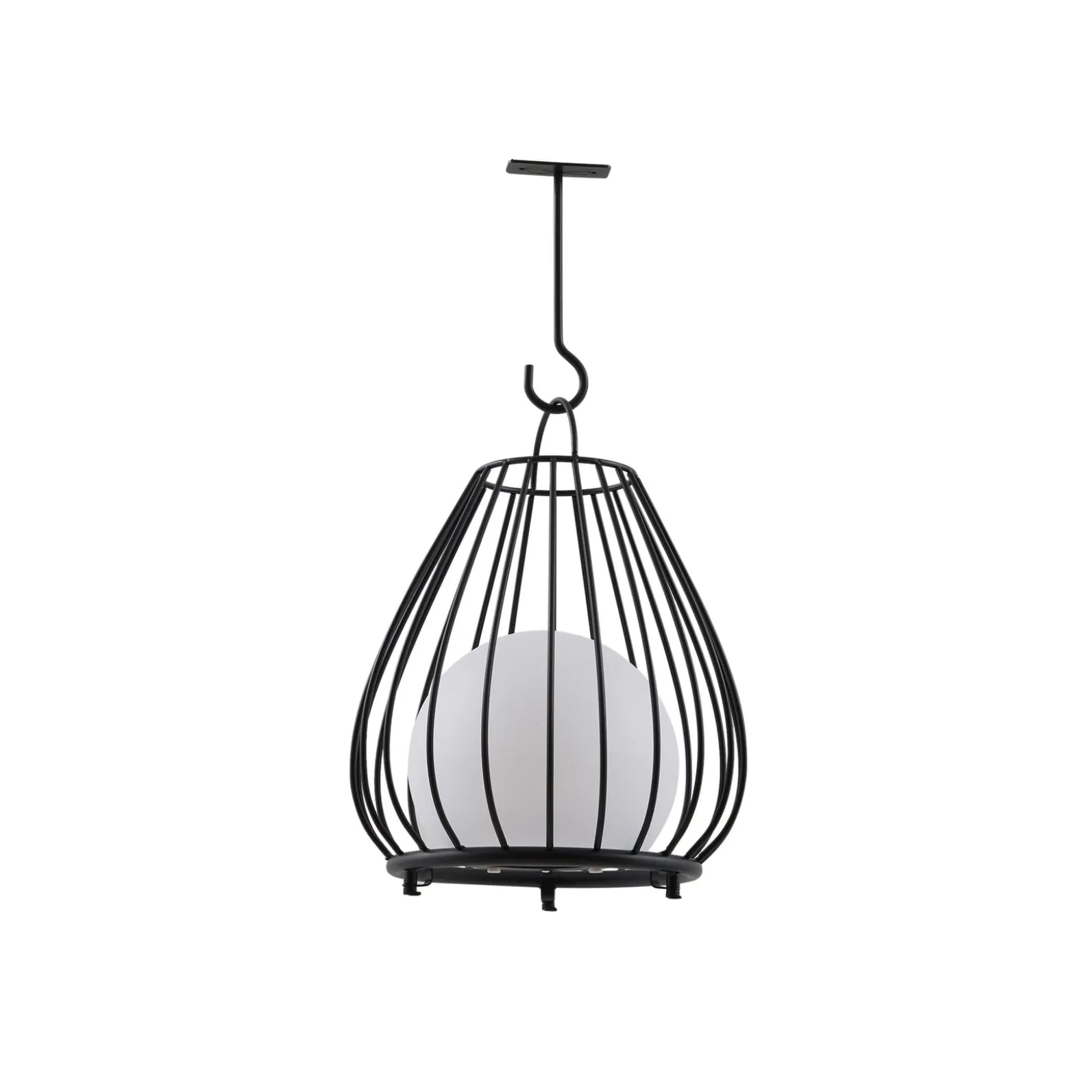 Lindby LED-aurinkovalaisin Kelda, musta, metalli, 38cm, himmeä.