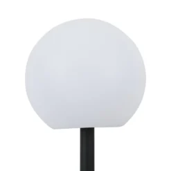 Lindby LED-aurinkovalaisin Lago, Ø 25 cm, maapallo, maapiikki, valkoinen
