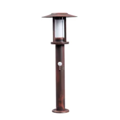 Lindby LED-jalustavalaisin Pavlos, 55 cm, ruosteenvärinen, anturi