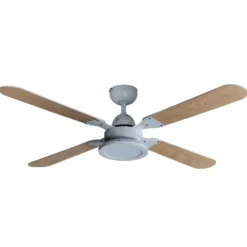 Lindby LED-kattotuuletin Tedric, valkoinen, hiljainen, Ø 133 cm