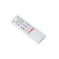 Lindby LED-kattotuuletin Teleo, Ø48 cm, musta, DC, Tuya