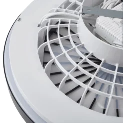 Lindby LED-kattotuuletin Teleo, Ø48 cm, musta, DC, Tuya