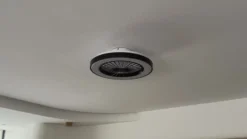 Lindby LED-kattotuuletin Teleo, Ø48 cm, musta, DC, Tuya
