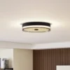 Lindby LED-kattovalaisin Aldorin, 40 cm, musta, muovia