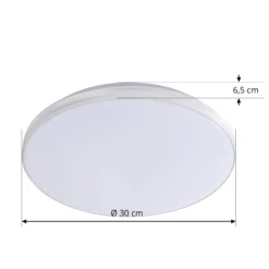 Lindby LED-kattovalaisin Comora, Ø 35 cm, valkoinen, IP44, 3000K