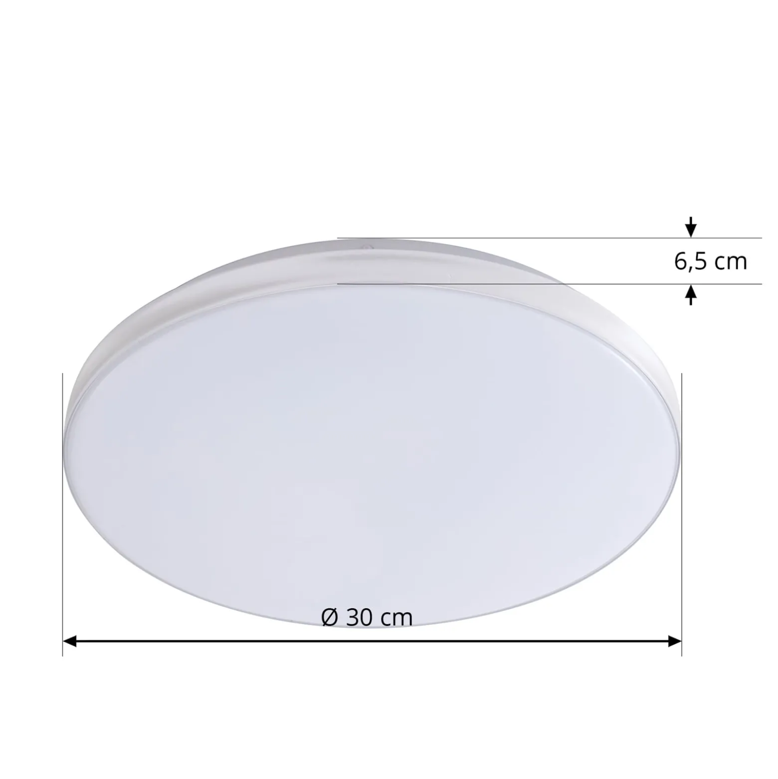 Lindby LED-kattovalaisin Comora, Ø 35 cm, valkoinen, IP44, 3000K