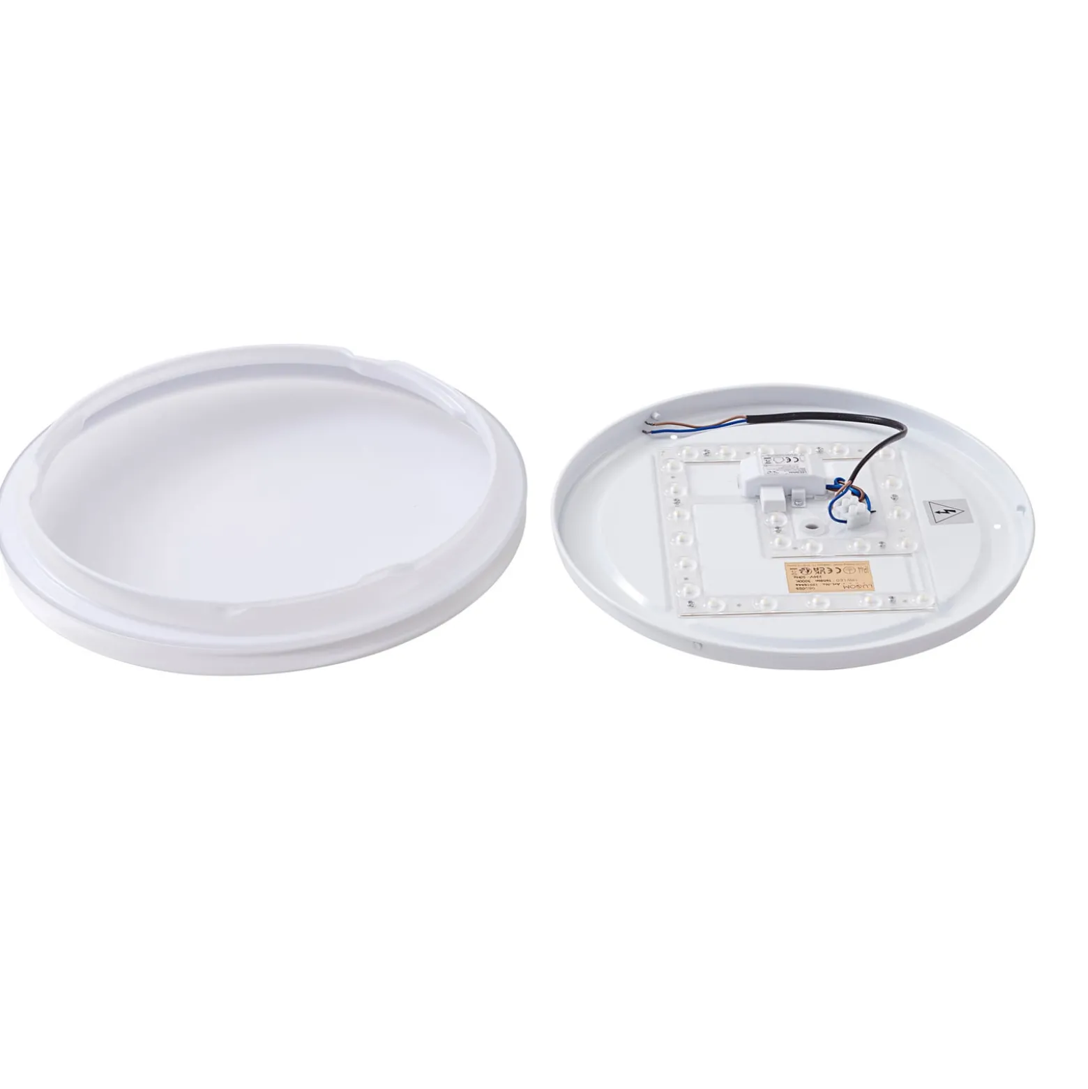 Lindby LED-kattovalaisin Comora, Ø 35 cm, valkoinen, IP44, 3000K
