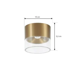 Lindby LED-kattovalaisin Dalila, kultainen, Ø 10 cm, alumiinia