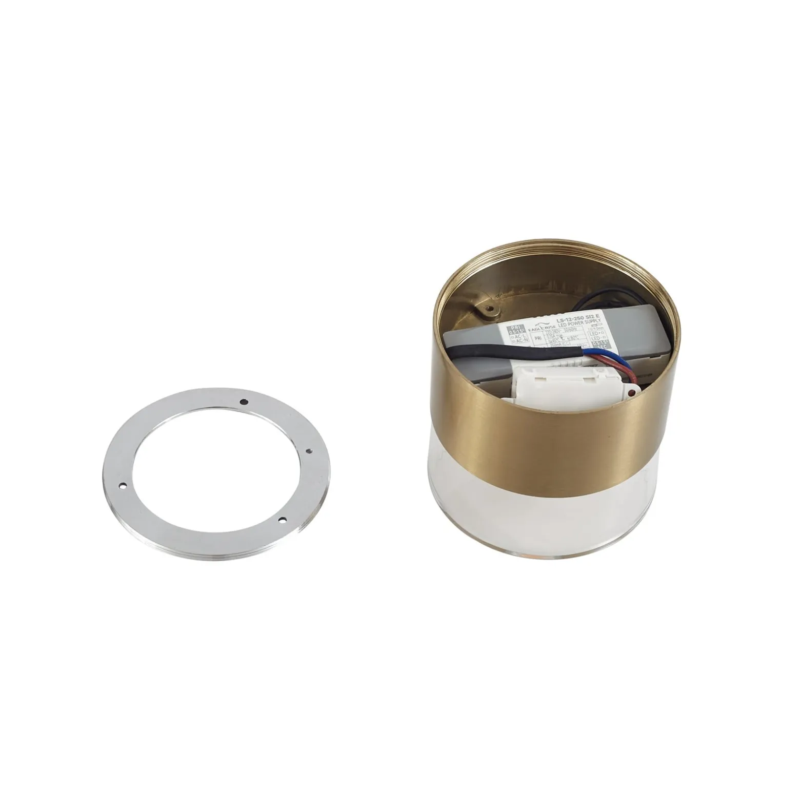 Lindby LED-kattovalaisin Dalila, kultainen, Ø 10 cm, alumiinia
