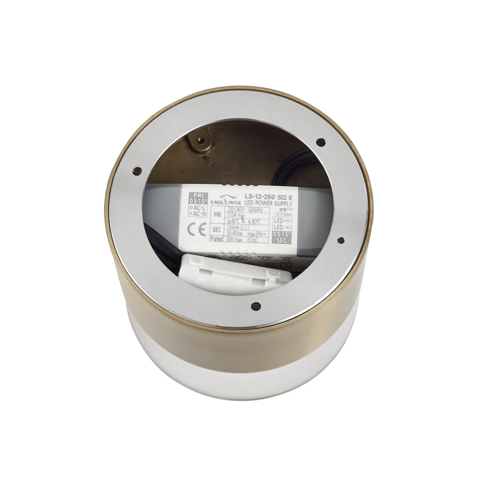 Lindby LED-kattovalaisin Dalila, kultainen, Ø 10 cm, alumiinia