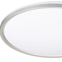 Lindby LED-kattovalaisin Edmund, hopea, Ø 39 cm, CCT, IP44