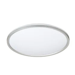 Lindby LED-kattovalaisin Edmund, hopea, Ø 39 cm, CCT, IP44