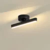 Lindby LED-kattovalaisin Eldrin, 1-valo, musta, valonauha