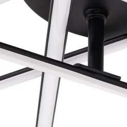 Lindby LED-kattovalaisin Elviano, Ø 80 cm, musta, 3 000 K