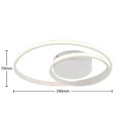Lindby LED-kattovalaisin Emisua, valkoinen, CCT, himmennettävä