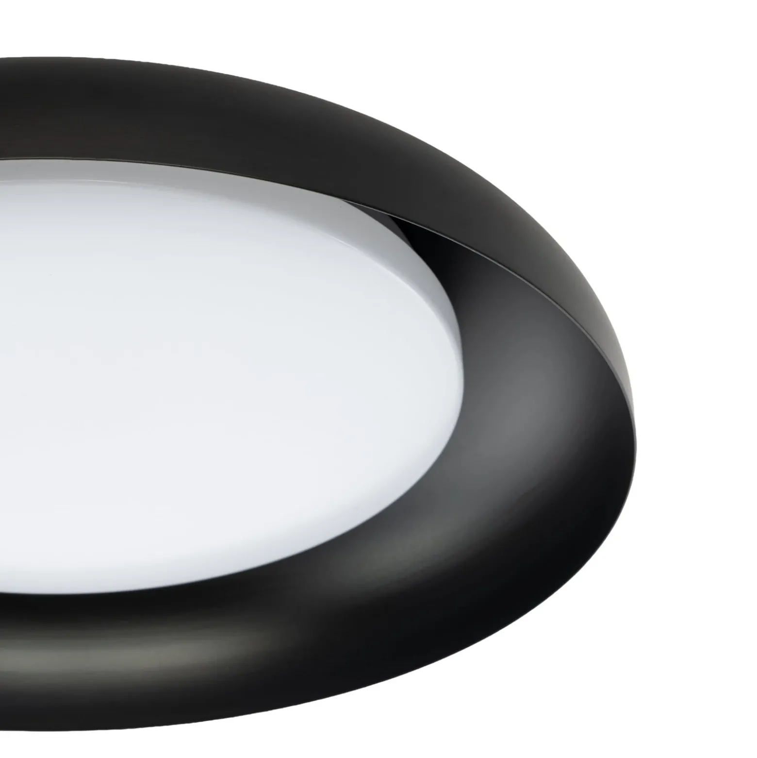 Lindby LED-kattovalaisin Florie, musta, metalli, Ø 40 cm