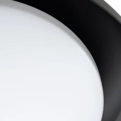 Lindby LED-kattovalaisin Florie, musta, metalli, Ø 40 cm