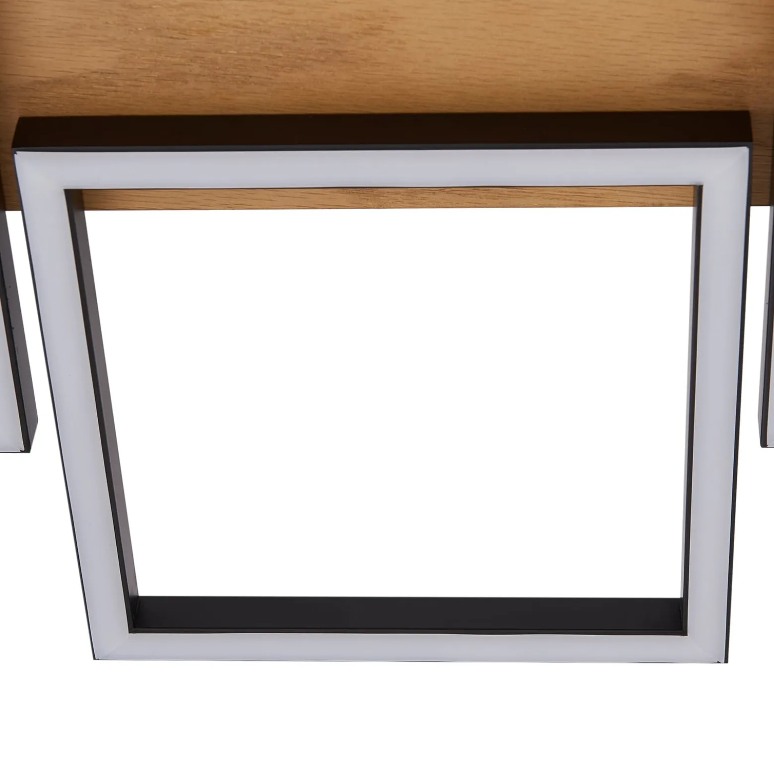 Lindby LED-kattovalaisin Galad, musta, puu, 5 valoa, 140 cm