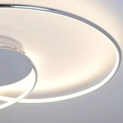 Lindby LED-kattovalaisin Joline, Ø 74 cm, krominvärinen, metallia