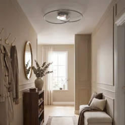 Lindby LED-kattovalaisin Joline, Ø 74 cm, krominvärinen, metallia