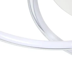 Lindby LED-kattovalaisin Joline, Ø 45 cm, kromivärinen, metalli