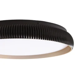 Lindby LED-kattovalaisin Jovian, musta, Ø 40 cm, CCT, himmennettävä